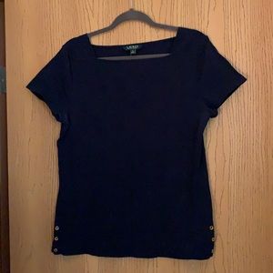 Ralph Lauren navy square neck tee